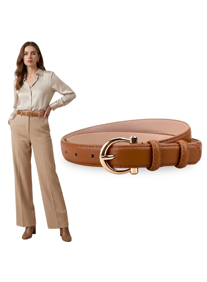 Classic Milano Women's Belt with Gift Box | Faux Leather Ladies Belt for Dresses, Jeans & Gowns | Stylish Womens Belt | Adjustable Girls Belt | Belt for Women with Elegant Buckle - Image 1